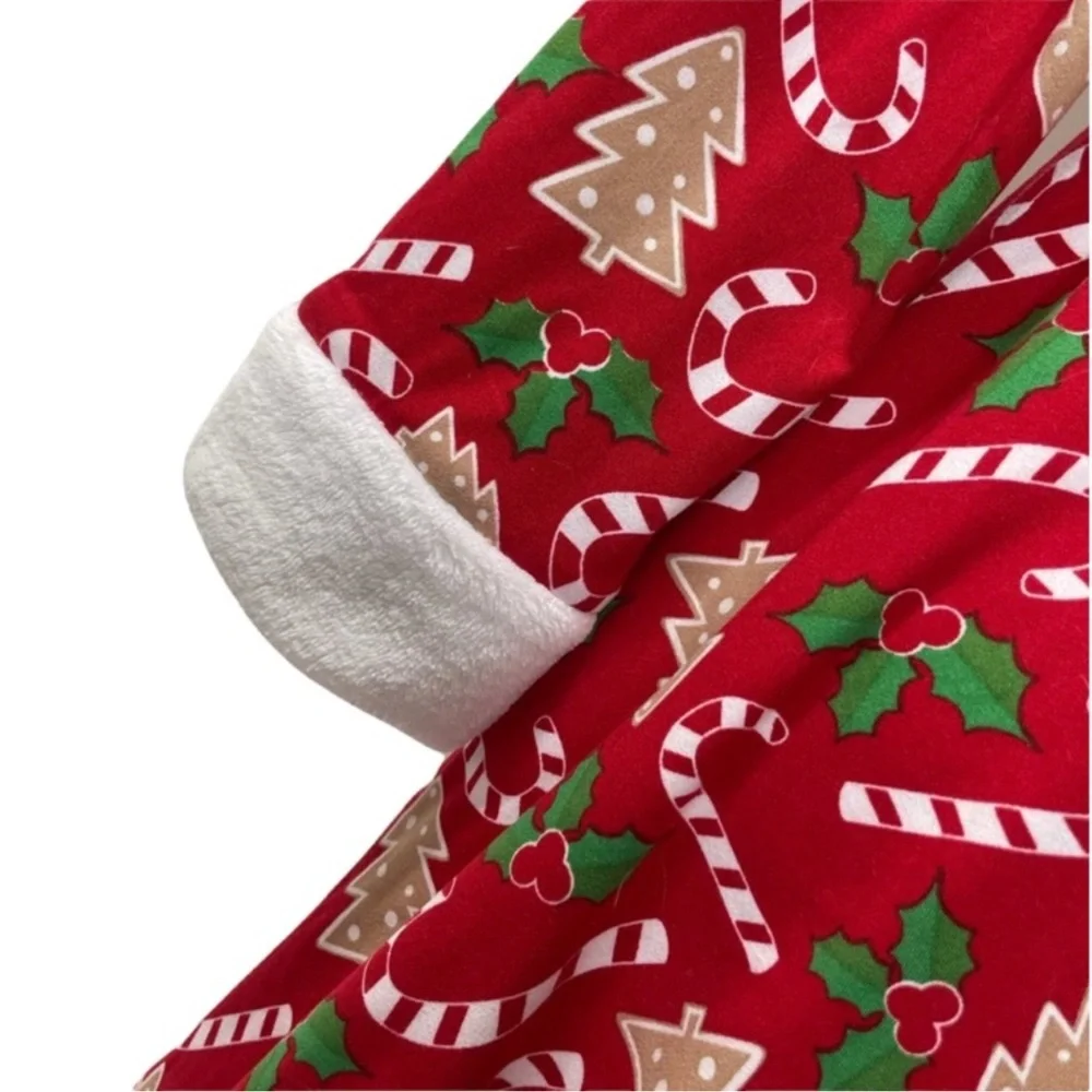 Handmade Christmas Dress Holiday Fair Isle Reversible Pattern Girls Large 12/14